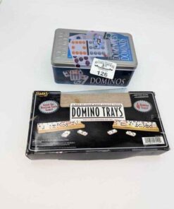 Dominoes and domino trays