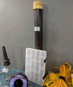 Screw top plastic tube and Plano tackle organizer