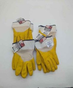 Latex coated gloves - size med