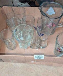 Beer pitcher, glasses
