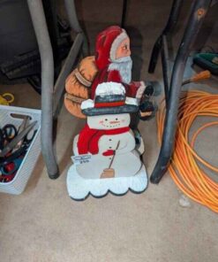 Wooden Santa Clause and Snowman accents
