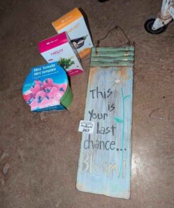 "This is your last chance..Bloom" Metallic sign & seed starter kits