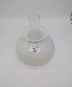 Milk glass hobnail shade and hurricane shade