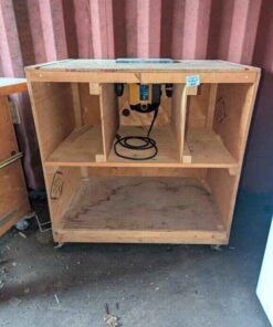 Power fist 15 amp electric plunge router and cabinet