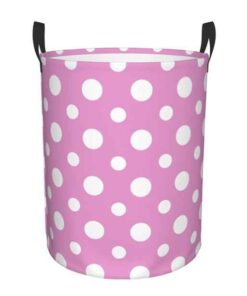 Children's pink polka dot hamper