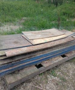 Stack of particle board