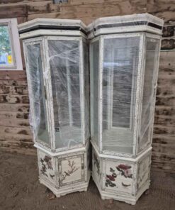 Qty 2 vintage glass display cases