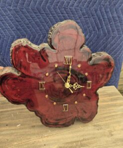 live edge wood clock