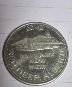 1910 -1981 Canadian Pacific railway station $ 1.00 coin