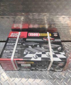 Big red snowmobile dolly set