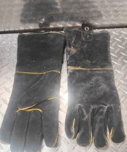 Black welding gloves