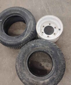 Qty 2 trailer tires and one rim