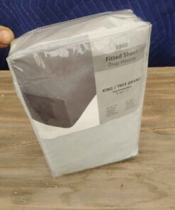 Gray king fitted sheet