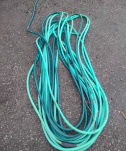 Dark and light garden hoses.... approximately 100 feet