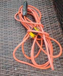Orange extension cord with multiple female outlet