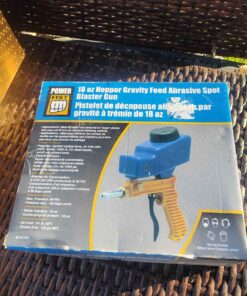Hopper feed gravity sandblaster