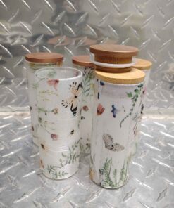5 mini cannister with wood lids