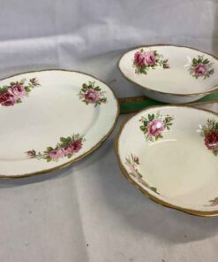 Royal Albert American Beauty Platter and Open Veg Bowls