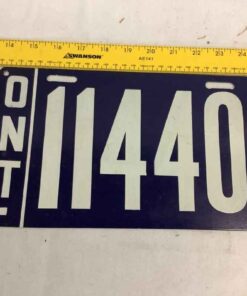 1911 Ontario License Plate
