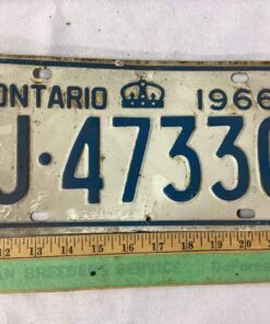 1966 Ontario License Plate