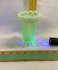 Hobnail Uranium Glass Vase