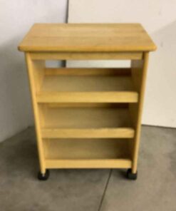 Wooden Storage Shelf on Casters