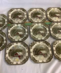 Friendly Village 7” square plates (11)