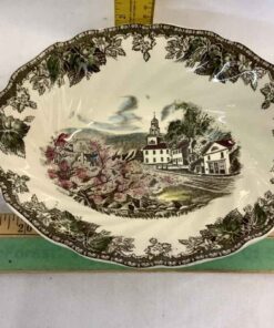 Friendly Village Oval Bowl