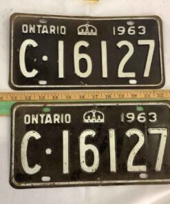 1963 Ontario License Plates