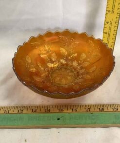 Marigold Carnival Glass Bowl