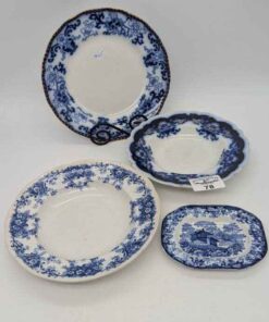 Johnson Bros., Doulton Burslem and assorted flow blue plates