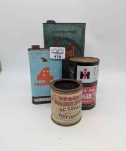 Assorted vintage tins