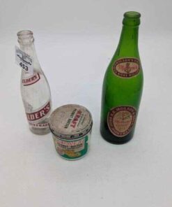 Molson Export Ale, Elder's and Vintage kraft peanut butter glass bottles
