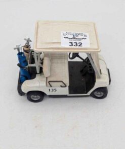Model Golf Cart with miniature golf clubs