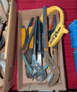Channel locks, wire strippers, pliers, etc
