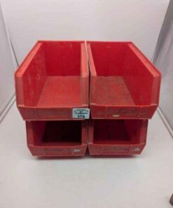 Stackable plastic bins (4)