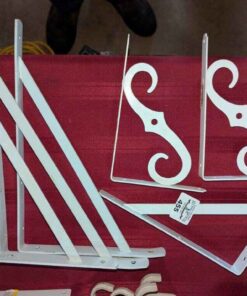 Assorted steel shelf supports