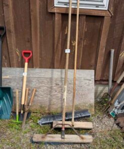 pair of push brooms W/ extra broom head