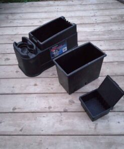 Van center console with removable bucket and change container