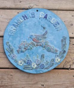 grandmas garden cement sign
