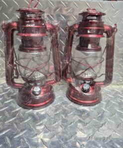 Dark red kerosene style led decorative light