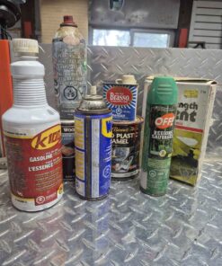Job lot of household and shop chemicals partial containers