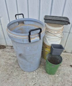 Wheeled waste can pail etc