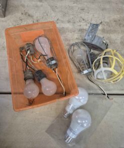 New light bulbs and used light fixtures