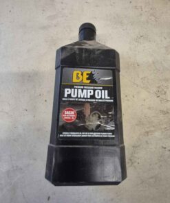 BE pump oil approximately 1/2 full
