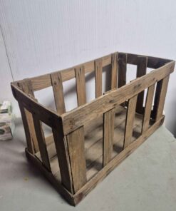 Antique slotted crate