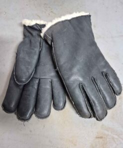 Lined leather winter gloves