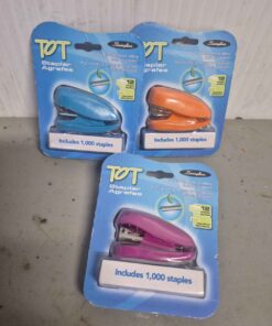 Qty 3 stapler kits assorted colors