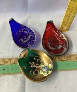 Bohemian Glass Trinket Dishes