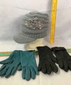 Knitted Hat and “Leather” Gloves
